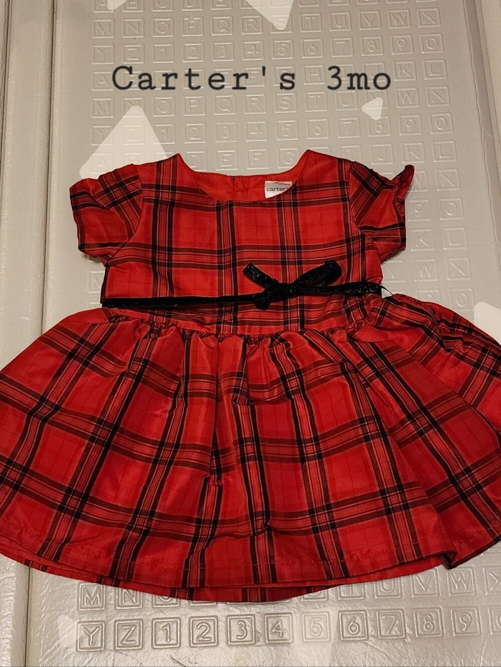 Carter's Red and Black Plaid Festive Baby Dress